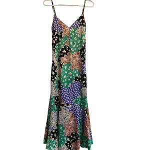Lulu’s Nightgown Maxi Spaghetti Straps 2 Slits in Front  XS Polyester